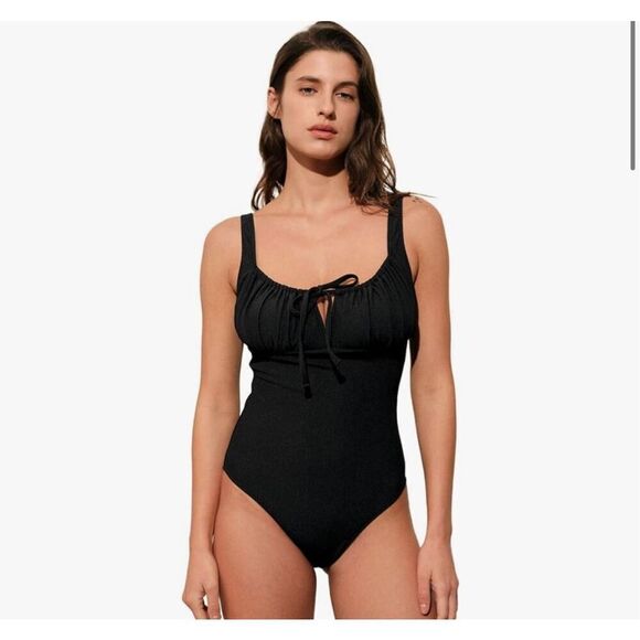 Women's front Tie One-Piece Tankini Sexy Slimming Fashion Bathing Suit Swimsuit - Picture 1 of 5